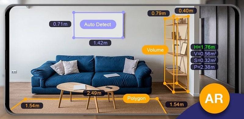 AR 定規ツール –計画する巻尺とカメラ。メジャー計測アプリ スクリーンショット 1