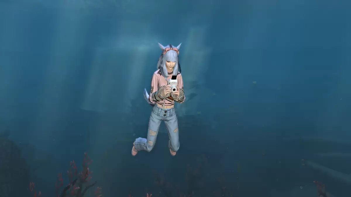 Fotografia Emote sott'acqua in FFXIV