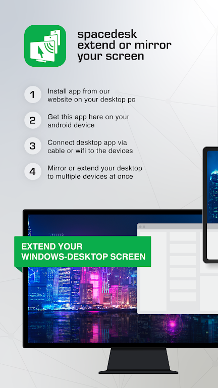 spacedesk - USB Display for PC Captura de pantalla 3