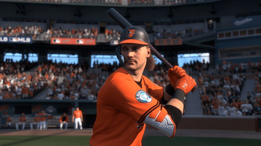 Gunnar Henderson in MLB The Show 25 as part of an article about a trophy guide.