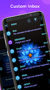 Blue Blossoms SMS Theme應用截圖第1張