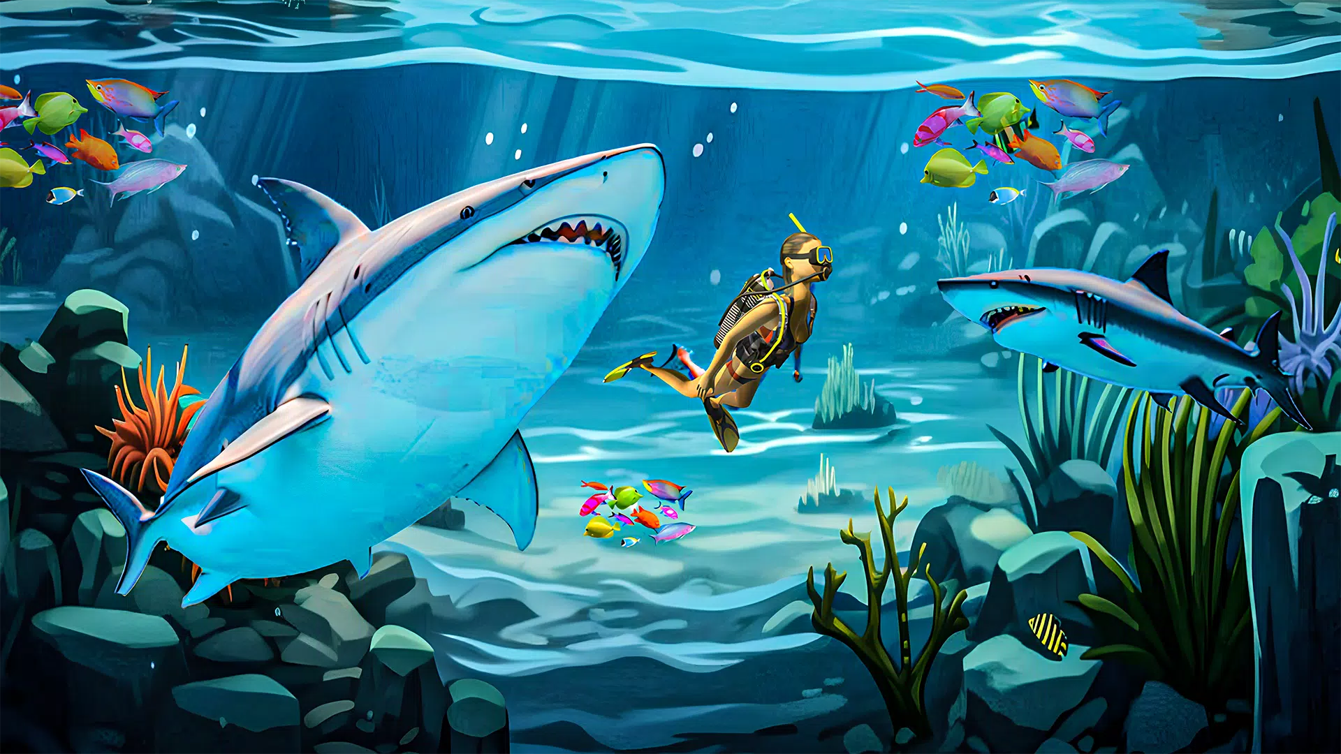 Shark Attack Games Offline Screenshot 1
