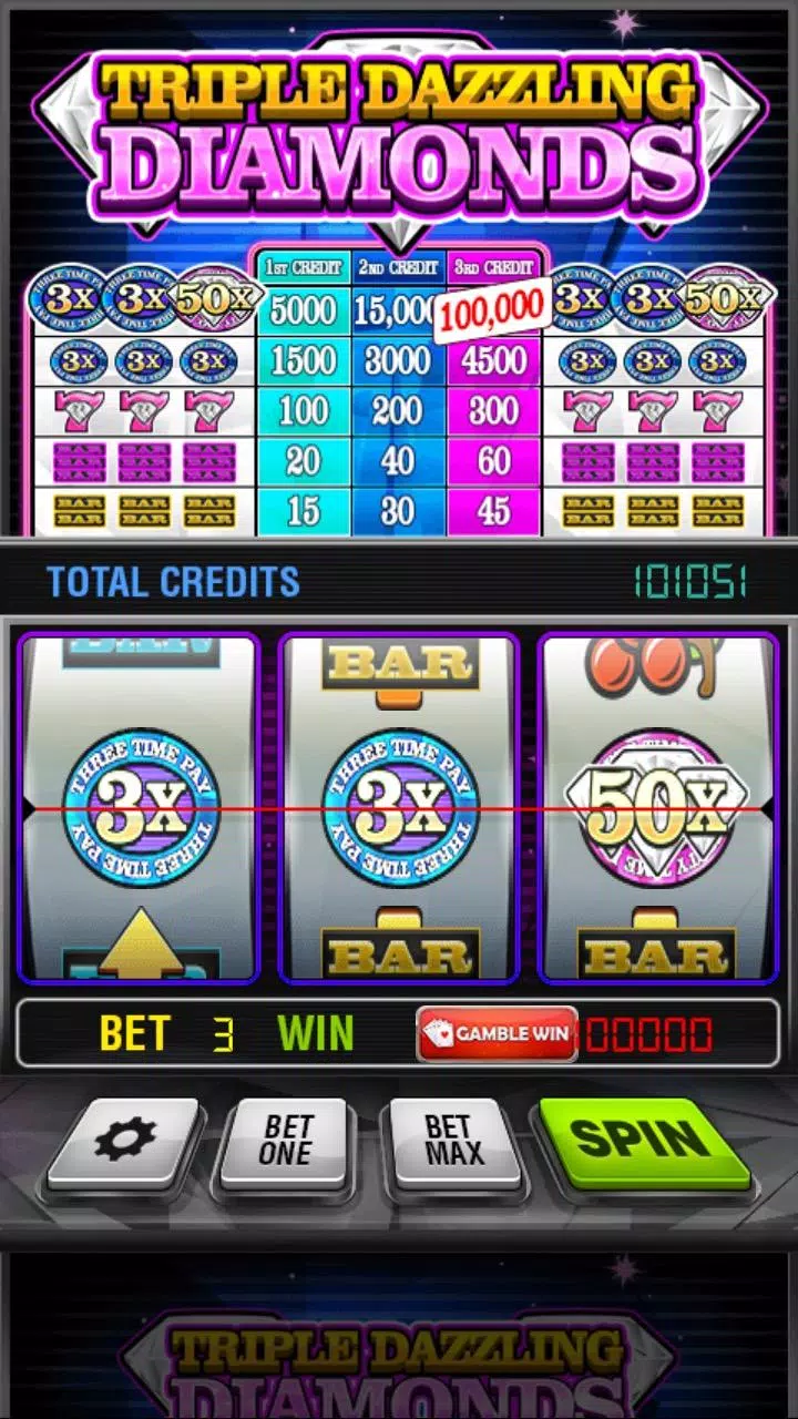 Schermata Triple Dazzling Diamonds Slots 1