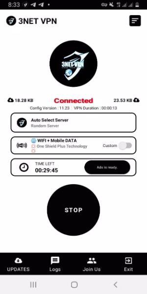 3NET VPN Screenshot 1