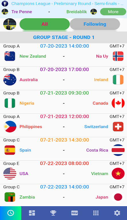 Female Cup Matches Скриншот 1