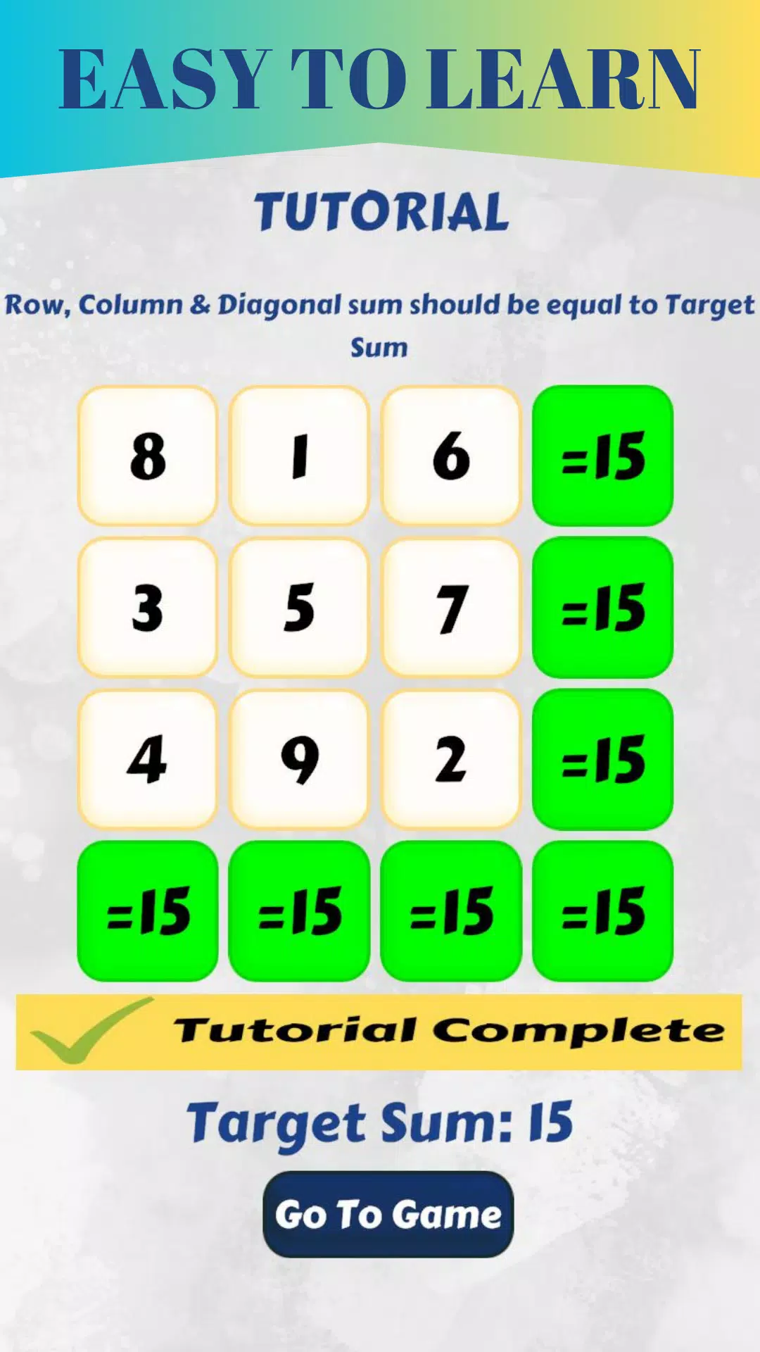 Magic Square game Schermafbeelding 4