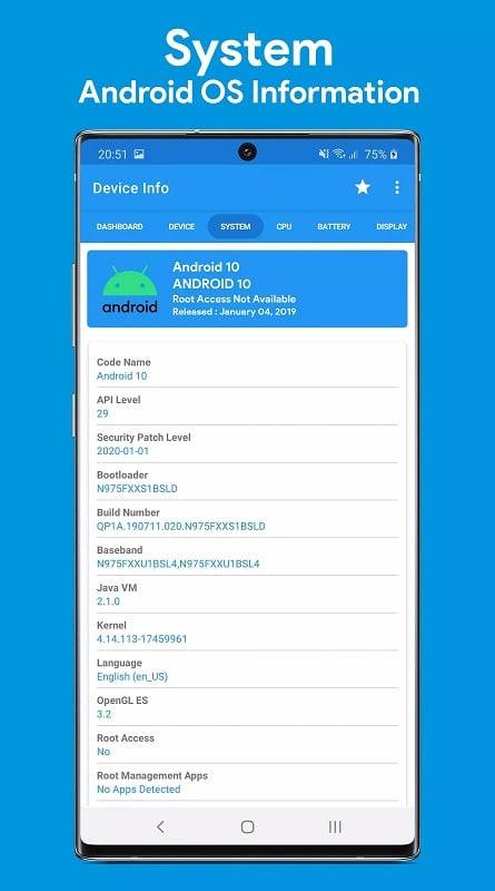 Device Info: System & CPU Info Screenshot 1