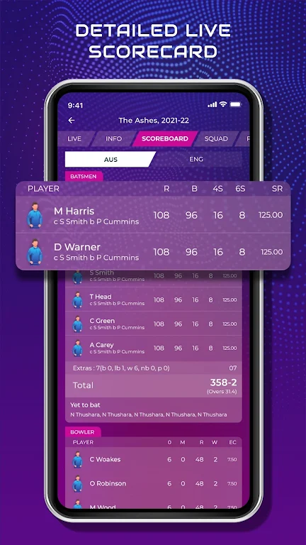 CricScore Line Guru Pro - Live Captura de pantalla 3