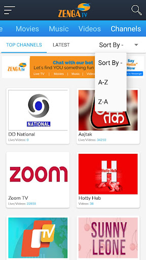 ZengaTV Mobile TV Live TV應用截圖第4張