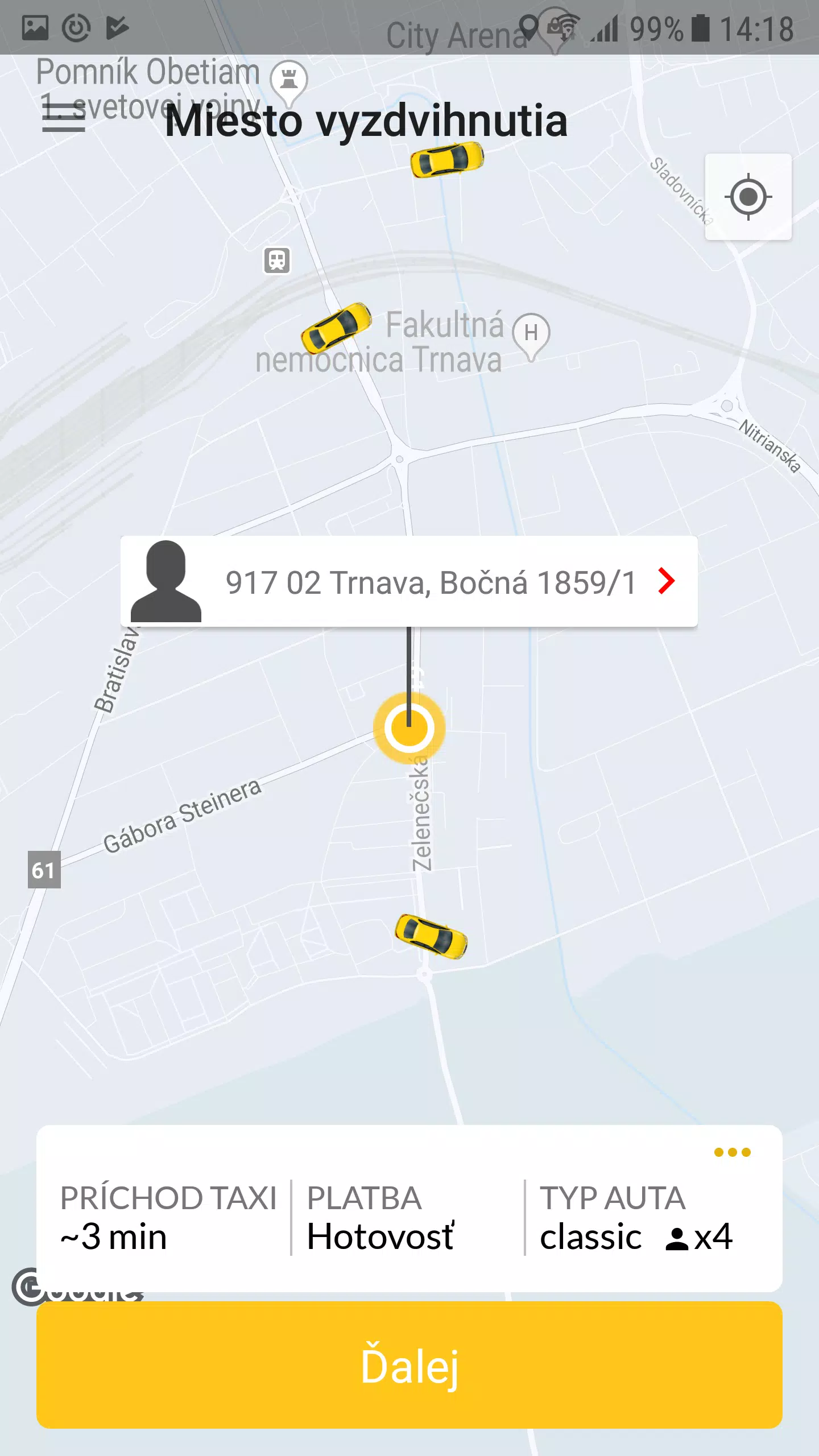 Yellow Taxi Trnava 스크린샷 2