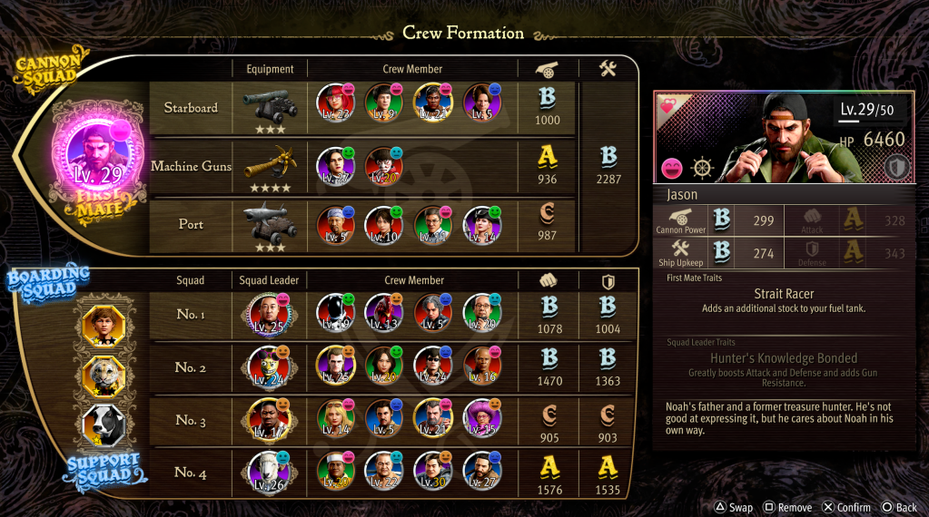 The Crew Management System in Like a Dragon: The Man Who Erased His Name