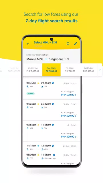 Schermata Cebu Pacific 3