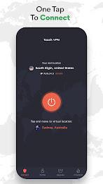Touch VPN - Fast Hotspot Proxy Tangkapan skrin 2