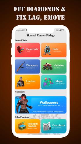 FFF Skin Tools Diamond & Emote Captura de pantalla 1
