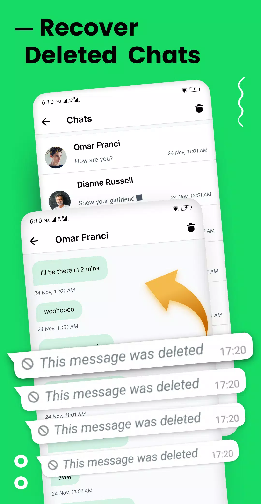 Delete Messages Recovery Schermafbeelding 2