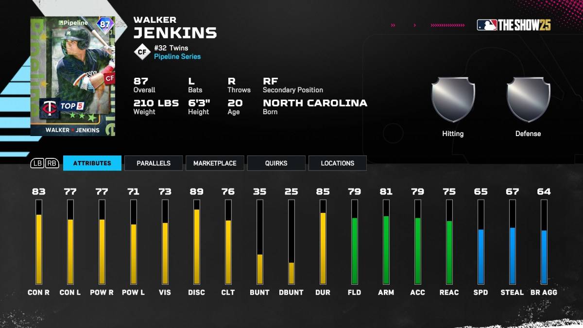 管道計劃Walker Jenkins Card在MLB演出25