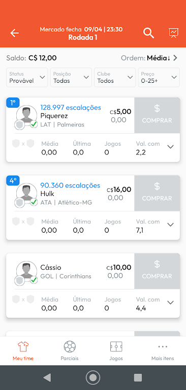 Parciais CFC Screenshot 2