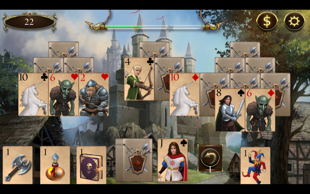 Legends of Solitaire Curse of the Dragons TriPeaks 스크린샷 4