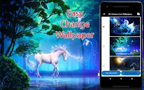 Unicorn Live Wallpapers Zrzut ekranu 1