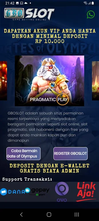 GBOSLOT : Slot Pragmatic Play應用截圖第2張