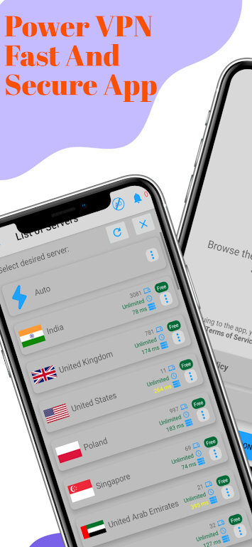 Power VPN: Fast & Secure Proxy ภาพหน้าจอ 1