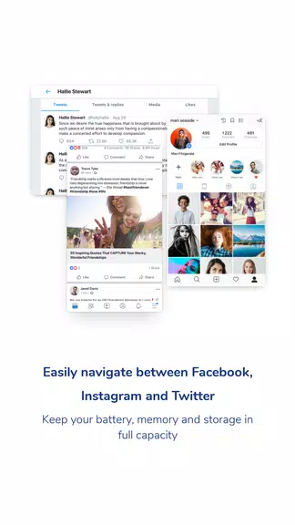 Social One - Facebook, Instagr Capture d’écran 2