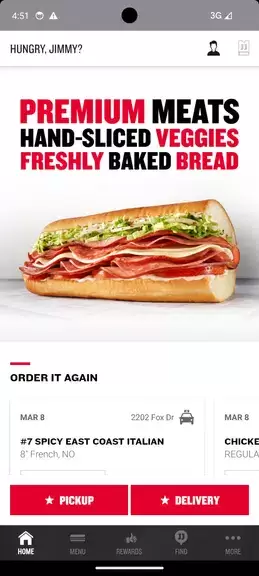 Jimmy John's Sandwiches スクリーンショット 1