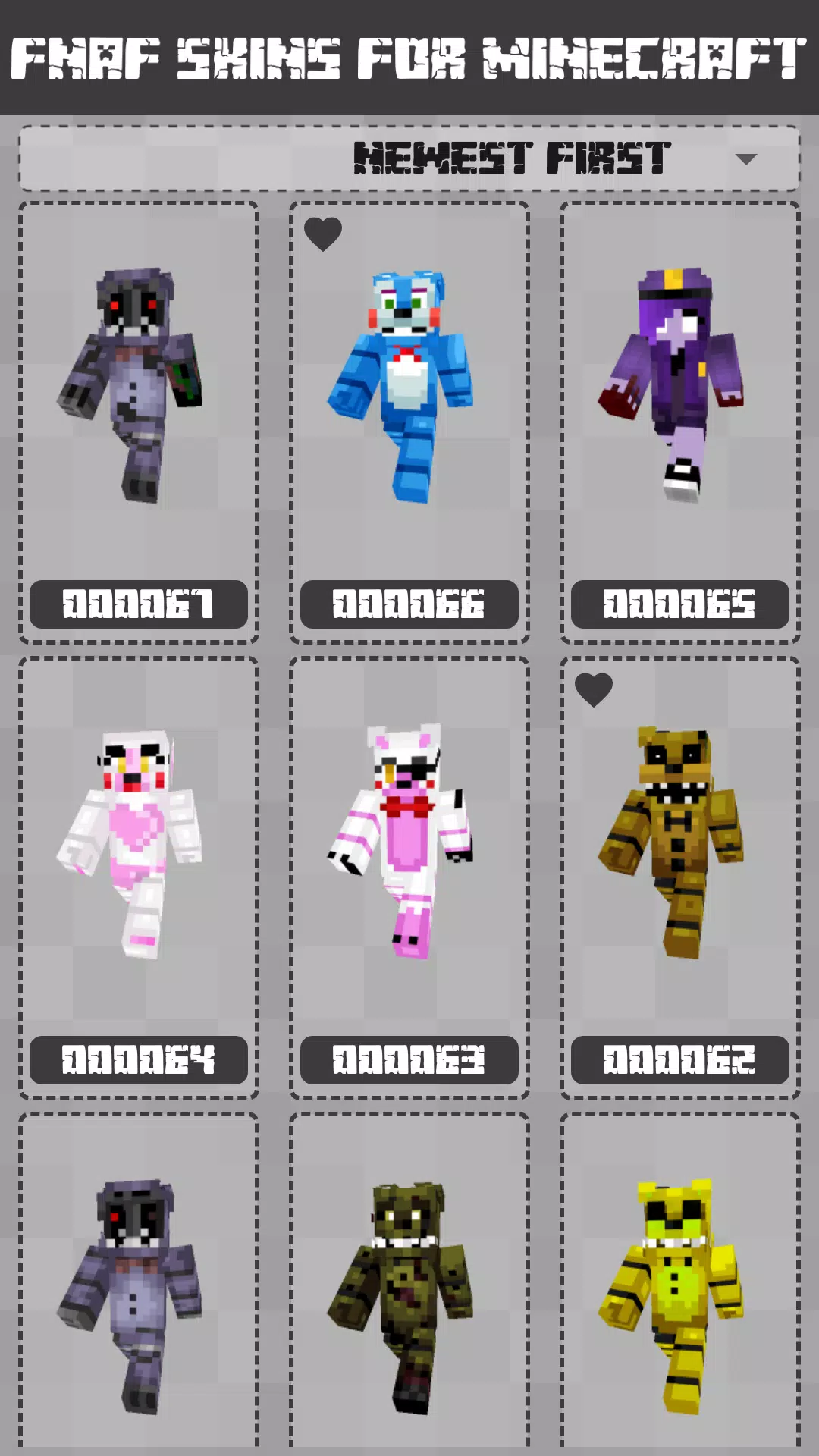 Schermata FNAF Skins for Minecraft PE 2