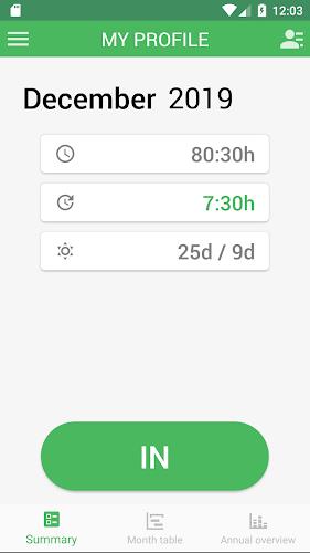 Working Timer - Timesheet Tangkapan skrin 1