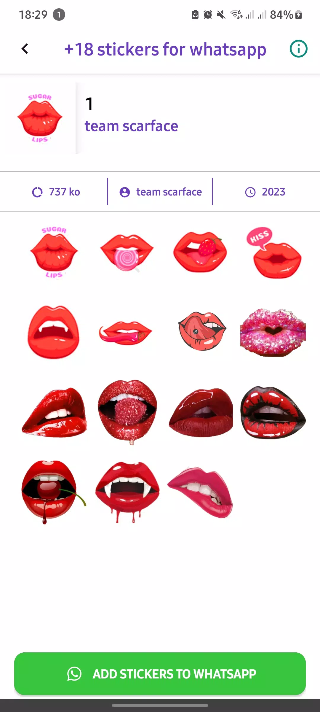 +18 Stickers For WhatsApp ဖန်သားပြင်ဓာတ်ပုံ 1