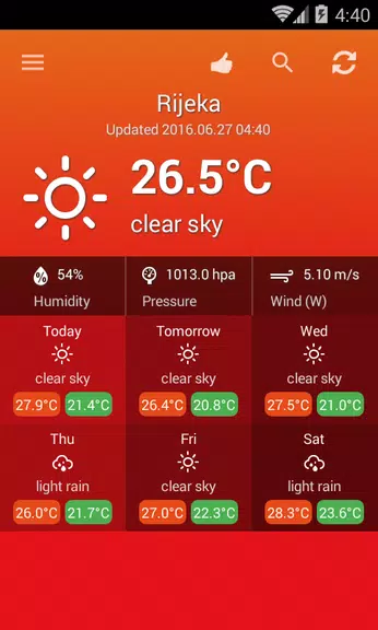 Schermata Weather Croatia 2