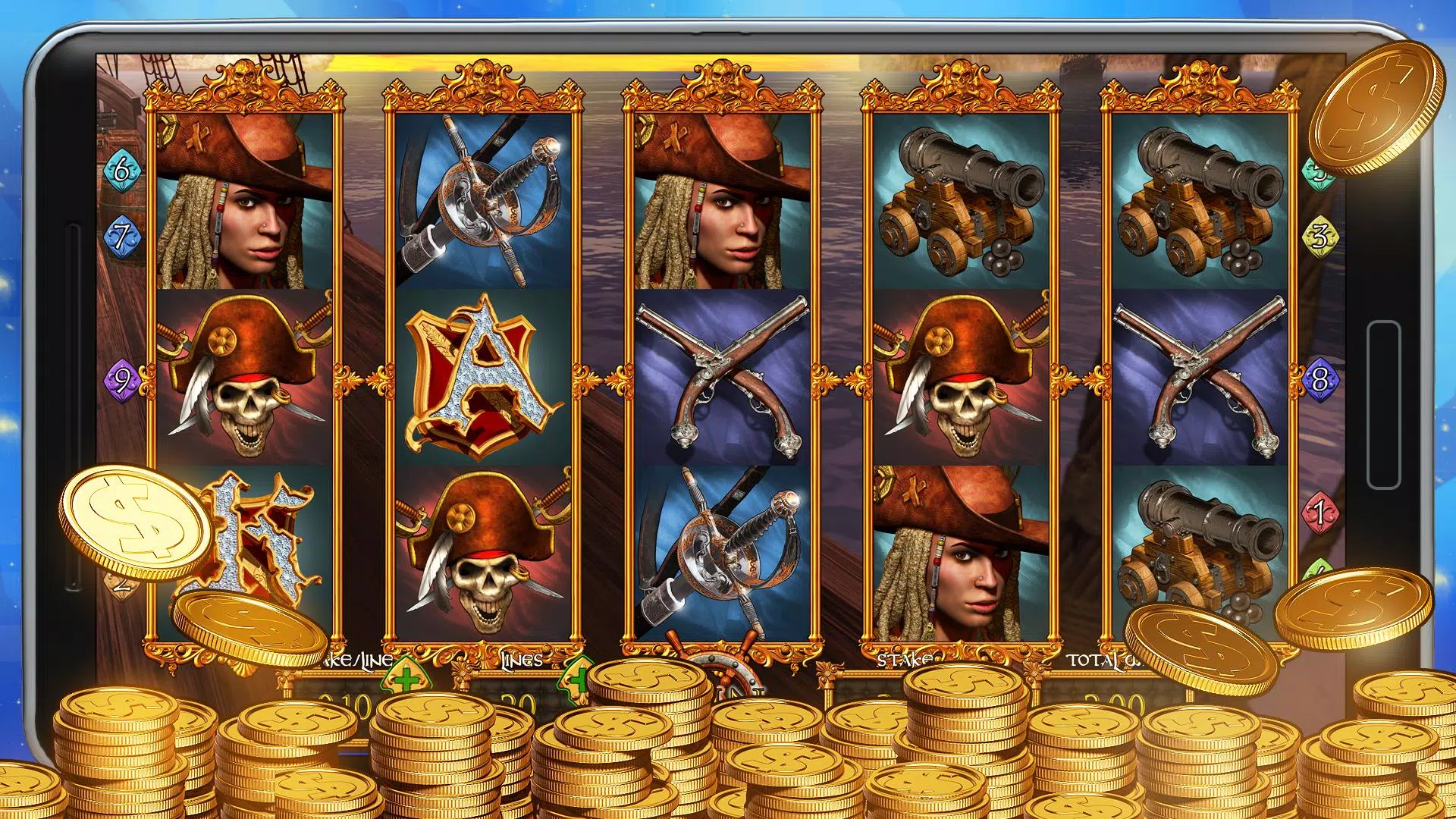 Pirate Slots: VR Slot Machine Captura de pantalla 1