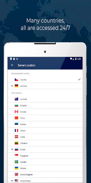Fast VPN proxy servers with no logs - RUSVPN應用截圖第1張