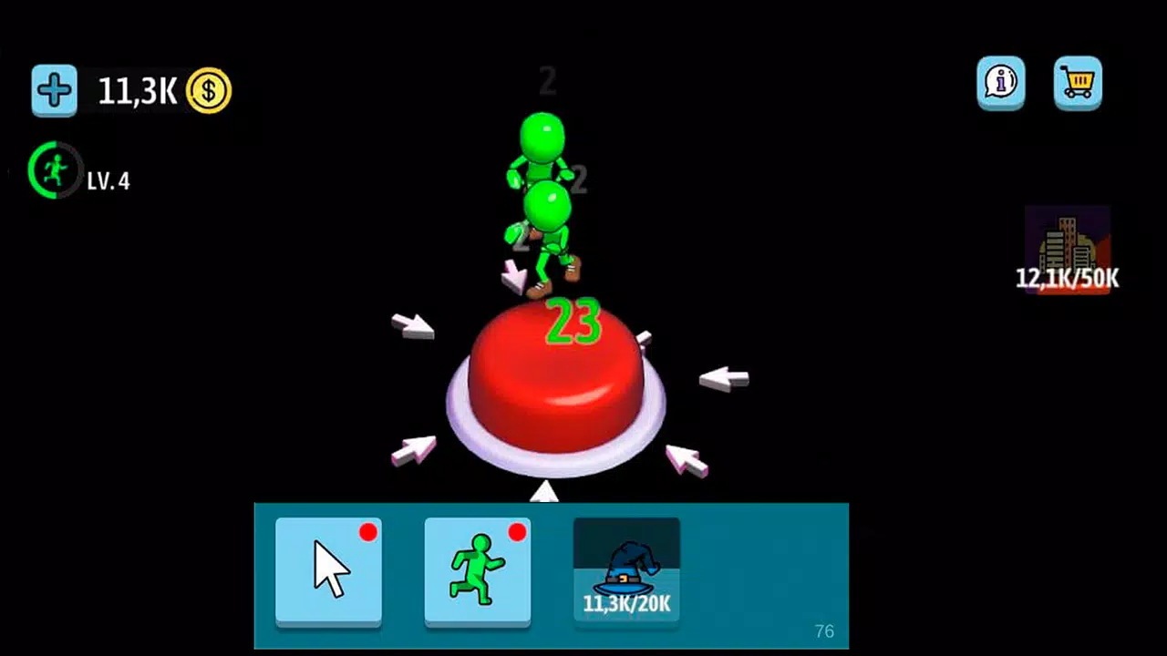 Green button: Авто кликер игра Screenshot 2