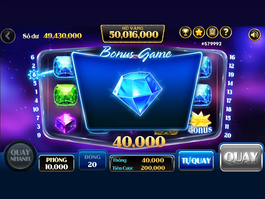 Schermata Siêu Hũ Nổ - Gem Nổ Hũ 1
