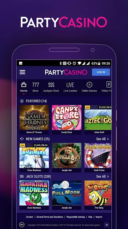 PartyCasino Casino: Roulette, Blackjack, & Slots Captura de pantalla 1
