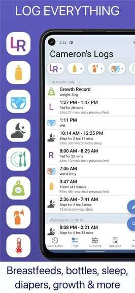 Baby Feed Timer, Breastfeeding 스크린샷 3