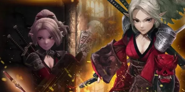 Ein Bild einer weißhaarigen Ninja-Frau mit Elfenohren.