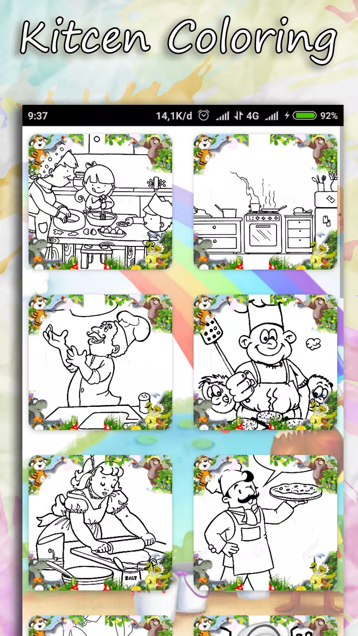 Coloring Kitchen Cooking page Capture d’écran 3
