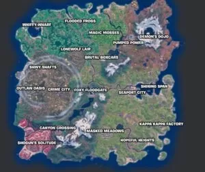 Panduan Peta Mudah Alih Fortnite: Lokasi, NPC, Spawns