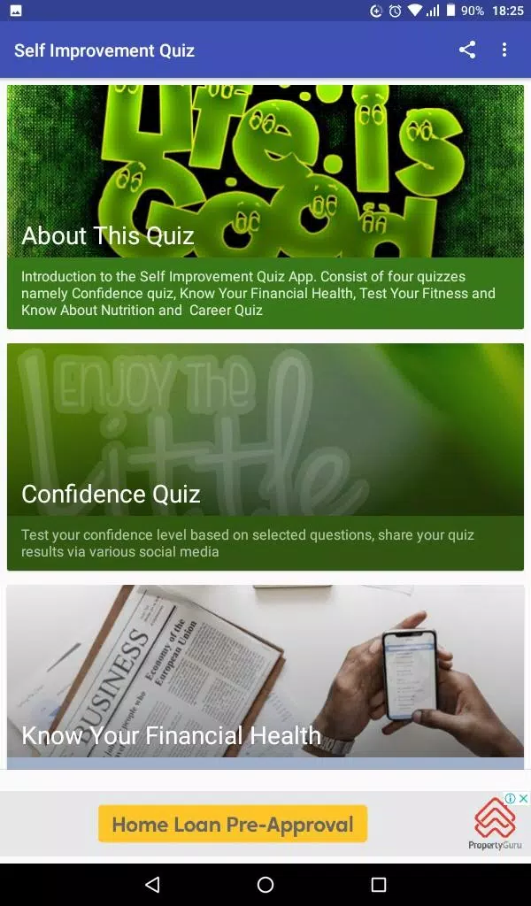 Self Improvement Quiz স্ক্রিনশট 1