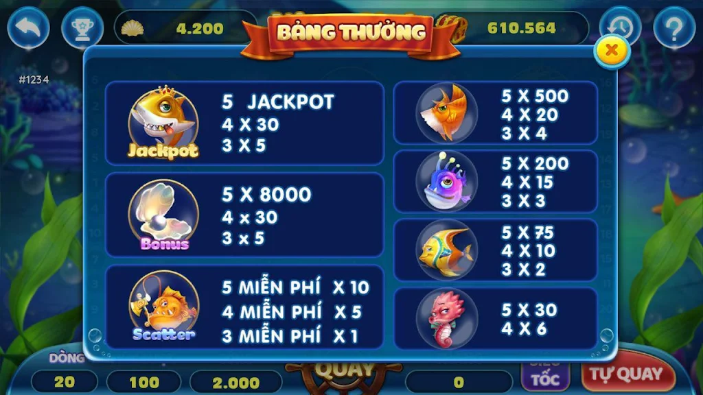 Thánh bắn cá ăn xu slots - bắn cá siêu thị Screenshot 1