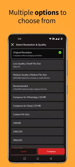 Reduce & compress video size Capture d’écran 4