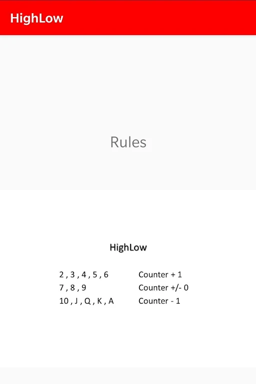 HighLow - BlackJack Screenshot 2