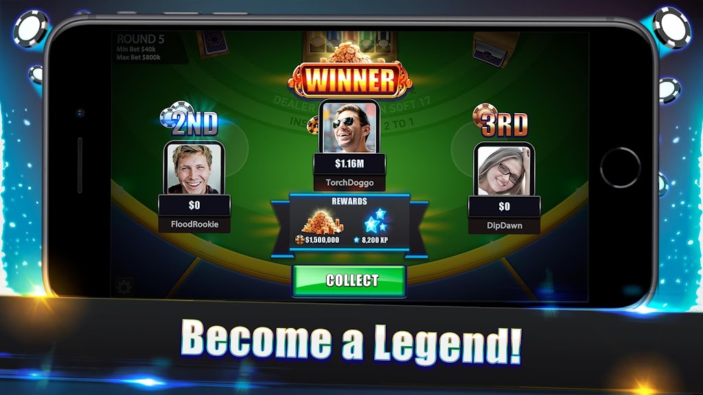 Blackjack Legends: 21 Online Multiplayer Casino スクリーンショット 4