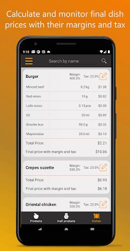 Food Cost Calculator スクリーンショット 1
