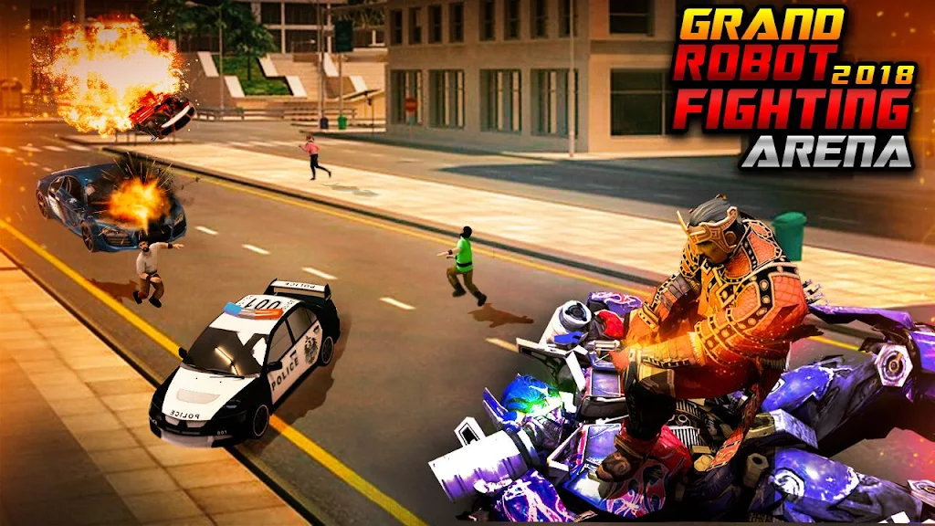 Futuristic Robot City Fighting 3D Game Capture d’écran 4