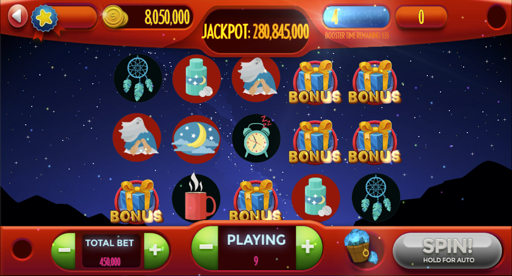 Sleeping - Earn 5 Reels Bonus Money Captura de pantalla 3