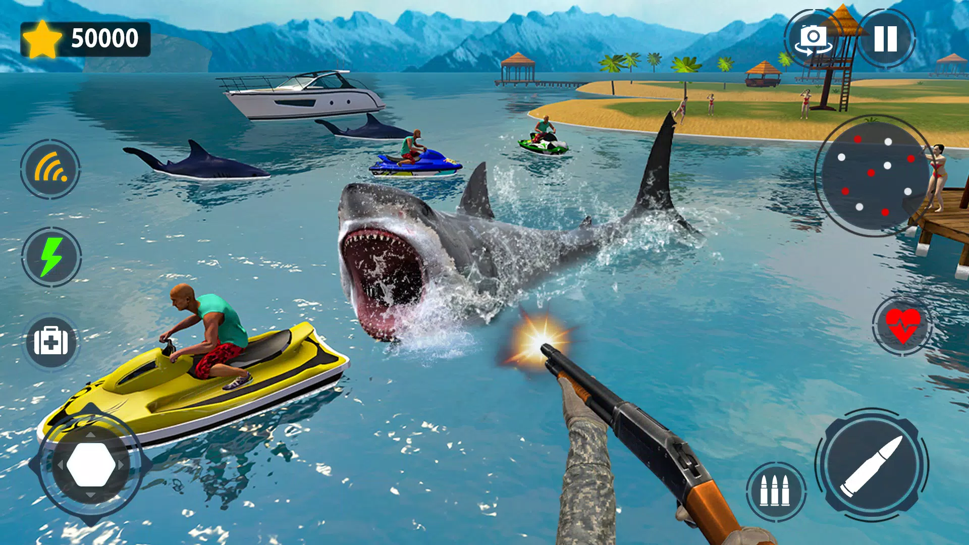 Shark Games & Fish Hunting Tangkapan skrin 3