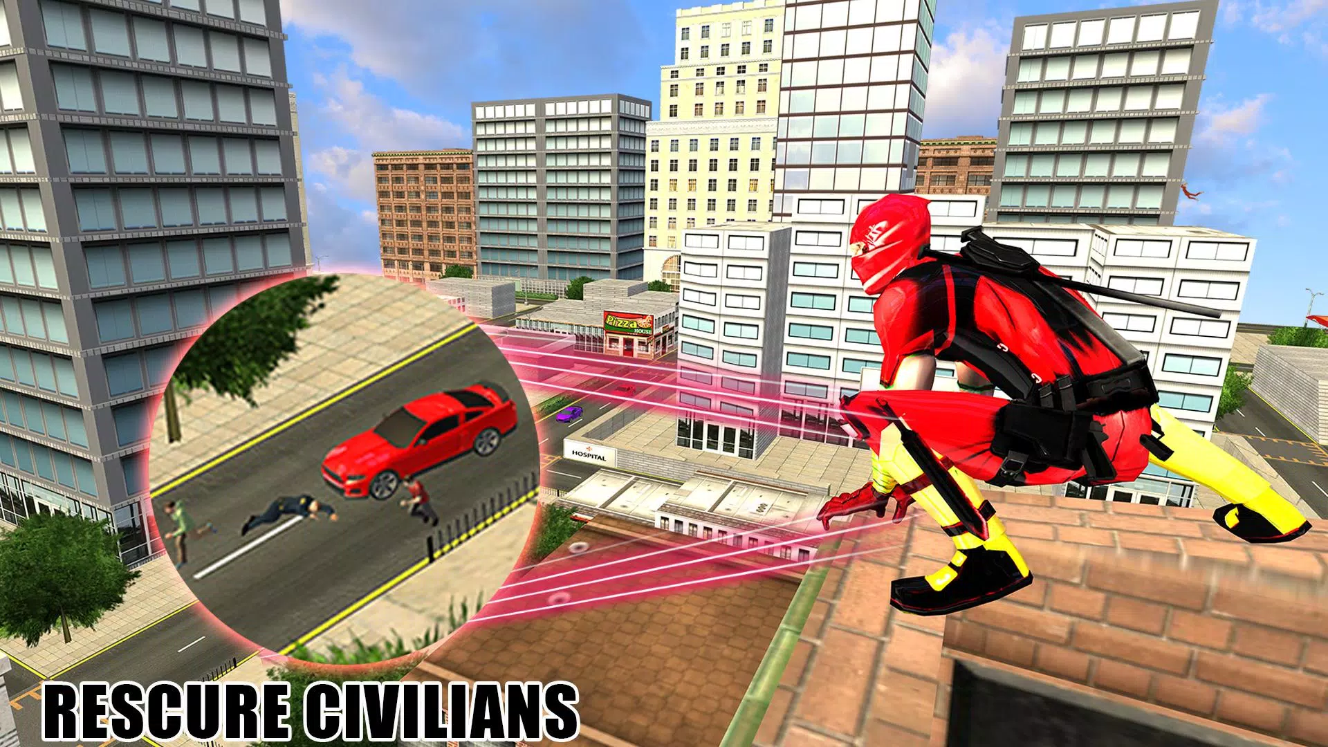 Flying Ninja Hero Crime Chase スクリーンショット 4